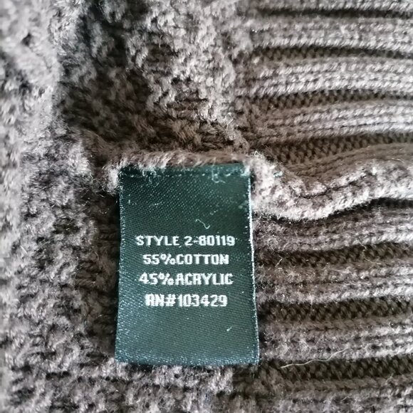 Intro. Womens Multicolor Cowl Neck Colorblock Waffle Knit Sweater Size M - Picture 6 of 7